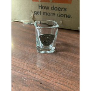 Vintage CAMEL GENUINE TASTE CIGARETTE PROMOTIONAL SHOT GLASS 1994 PEWTER EMBLEM